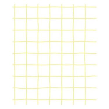 Imagem de Papel de Parede Decorativo Infantil Quadriculado Amarelo - 3m x 0,60m 