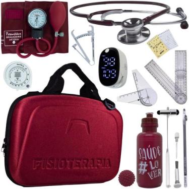 Imagem de Kit Fisioterapia Maleta Goniometro Martelo Buck Completo - Love Saude,