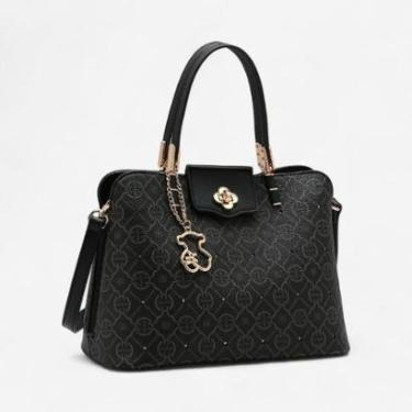 Imagem de Bolsa Feminina Chenson Classic Cristal Estruturada Casual Preto-Feminino