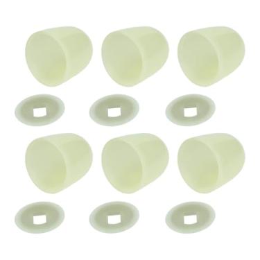 Imagem de Wswqop 6 Peças de Tampas de Parafusos de Vaso Sanitário Luminosas, Tampas de Parafusos de Piso de Vaso Sanitário, Decorativas, Elegantes, Estilosas, para Ins