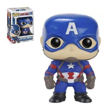 Imagem de Funko Pop Marvel Civil War 125 Captain America