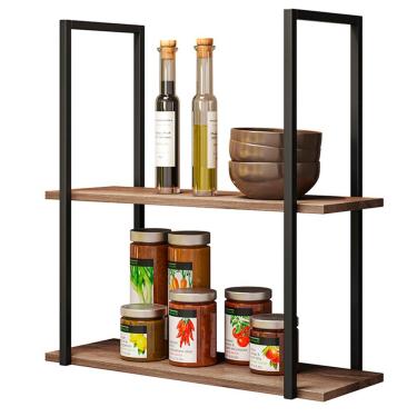 Imagem de Prateleira Decorativa Industrial Multiuso Wire com 2 Tampos BP 15mm Demolição - Desk Design