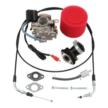 Imagem de GOOFIT Cabo de substituição para coletor de admissão de filtro de ar de carburador de 18 mm para GY6 4 tempos 49cc 50cc 139QMB 139QMA Scooter Go Karts Moped