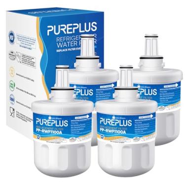 Imagem de PUREPLUS DA29-00003G filtro de água de substituição para Samsung DA29-00003B, Aqua-Pure Plus DA29-00003F, DA29-00003A, HAFCU1, HDX FMS-1, RSG257AARS, RFG237AARS, RFG297AARS, RS2HDHPNSR refrigerador, Pacote com 4