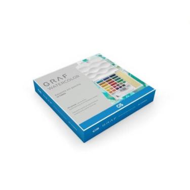 Imagem de Aquarela em Pastilha Cis Graf Watercolor - 24 Cores - Cis Art Graf