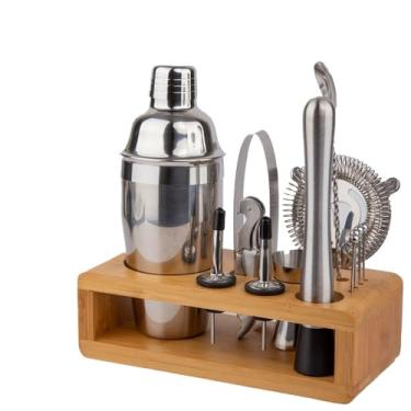 Imagem de Kit Bartender Drink，Conjunto Profissional para Preparar CoquetéIs, Adequado para a PreparaçãO de CoquetéIs — Coqueteleira Inox Ferramentas de Barman