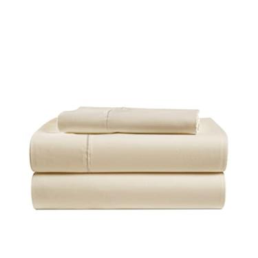 Imagem de LANE LINEN Lençóis de cama solteiro 100% algodão egípcio GG, tecido de cetim macio e confortável, sem fiapos, resistente ao desbotamento, lavar à máquina, lençóis de solteiro extralongos para cama de