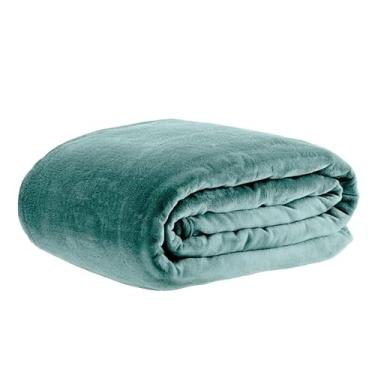 Imagem de Cobertor Lumini Queen 2,20x2,40 Verde, Extra Macio 300g/m�, Toque de Seda, Acabamento Aveludado, Antial�rgico e F�cil de Lavar - Altihaus