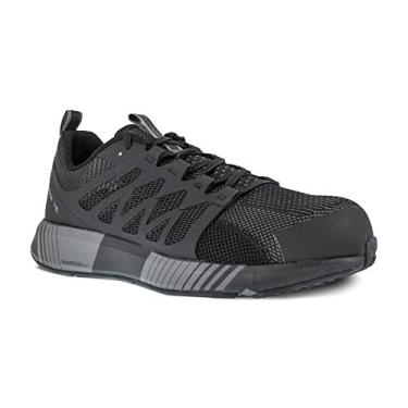 Imagem de Reebok Fusion Flexweave Work Comp Toe Tênis masculino industrial e de construção, Preto/cinza, 44
