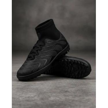 Imagem de Chuteira NK Society ZM TN Plus Max Air Campo Futebol Trava Roxo Laranj