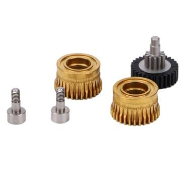 Imagem de Zhjvihx Kit de Engrenagem de Extrusora de Impressora 3D, Roda Motriz de Metal Com Rolamento Duplo e Design à Prova de Ferrugem Banhado a Níquel, para K1 K1 Máximo K1C Ender 3 V3 V3 Plus