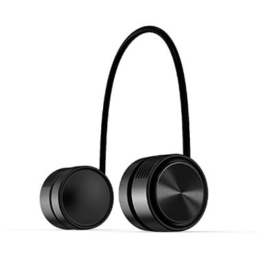 Imagem de WYUYIWH Ventilador de pescoço, ventilador de pescoço portátil ajustável de 3 velocidades potente cabeça de vento duplo, ventilador de resfriamento de 360°, design de cabeça recarregável, ventilador de