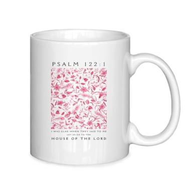 Imagem de ignytiger Presentes cristãos canecas de café para mulheres, versículo bíblico religioso rosa escritura salmo canecas de cerâmica 325 ml, presentes para mulheres cristãs, homens, adolescentes meninas