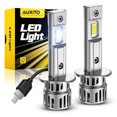 Imagem de AUXITO Lâmpadas H1/H1ll, 10X Brilho 6500K Branco Frio, Dimensões Exatas de Halógeno, Aplicação de Farol de Neblina H1, Plug & Play Sem Modificação, Pacote com 2