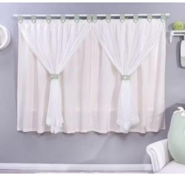 Imagem de Cortina Voil Premium 2,00m x 1,70m - Enxoval 2 Amores, Verde