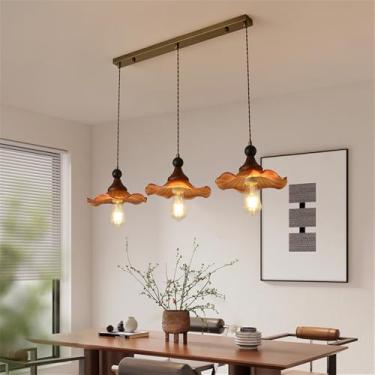 Imagem de Luminária pendente contemporânea de LED para restaurante, bar estilo francês retrô, balcão, café, quarto, escritório, quarto de hotel, lavabo, corredor e escada (E 3 lâmpadas)