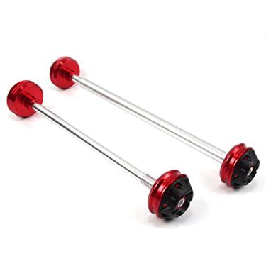 Imagem de Protetores de roda deslizantes de eixo Arashi Garfo dianteiro e traseiro para Yamaha YZF R1 2009-2014, peças de acessórios de motocicleta vermelhas