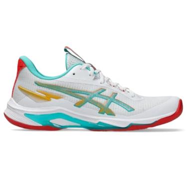 Imagem de ASICS Tênis de vôlei feminino Netburner Ballistic FF 4, Branco/vidro marinho, 37