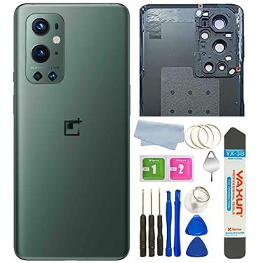 Imagem de yuzhiyong Vidro de substituição da tampa traseira 9 pro para OnePlus 9 Pro 5G 6,7'' LE2121 vidro traseiro (não para vidro traseiro Oneplus 9/9R) (verde pinho)