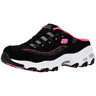 Imagem de Skechers Tênis esportivo feminino D'Lites slip-on mule, Preto/rosa choque, 10