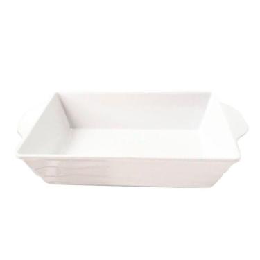 Imagem de Kit 02 Travessas Melamina Retangular Branca 2,1 Ml