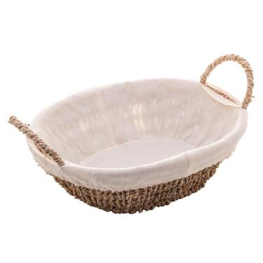 Imagem de Cesta Ou Fruteira Sisal Com Forro 27cm X 21cm X 12,5 Cm