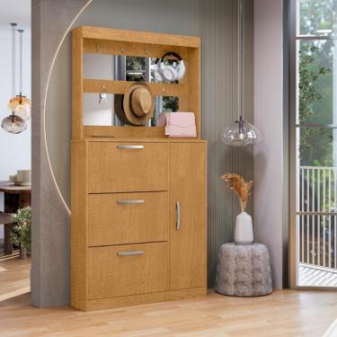 Imagem de Sapateira E Porta Objetos Com Espelho Pedras Naturalle