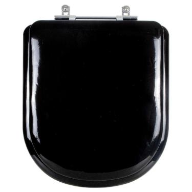 Imagem de Assento Sanitário Almofadado Vogue Plus Preto Para Bacia Deca