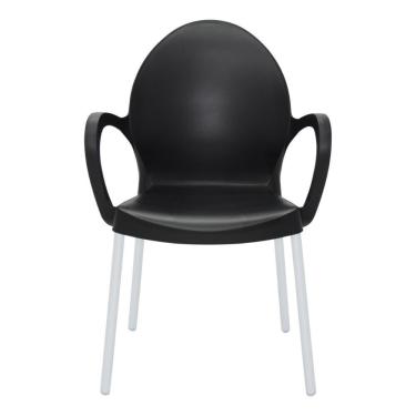 Imagem de Cadeira Tramontina Grace Com Braços Em Polipropileno Preto