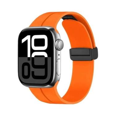 Imagem de Pulseira Magnética De Silicone Para Apple Watch De 46mm 45mm 44mm 49mm