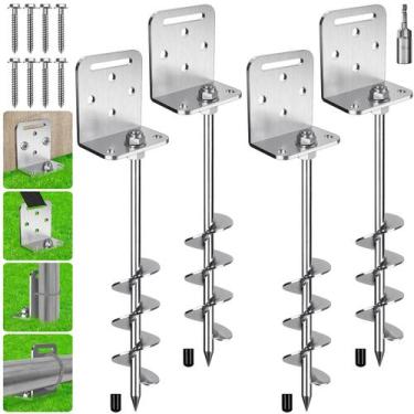 Imagem de Kit de Anclajes para Suelo de Trampolín BeneLabel 4 Piezas 45 cm con S