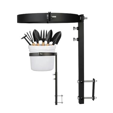 Imagem de Suporte de balde de 5 galões, suporte de balde de lixo de 5 galões para suporte de balde de giro zero para tratores, caminhões, cortadores de grama, veículos paisagísticos, carrinhos de golfe