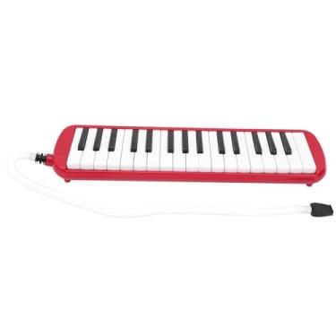 Imagem de Zerodis Melodica, Melodicas Piano Keyboard Soprano Pianica Com um Bocal Curto e Bolsa de Transporte para Iniciantes Treinamento Musical Presente para Adultos, 32 Key Instrument Air (Vermelho)