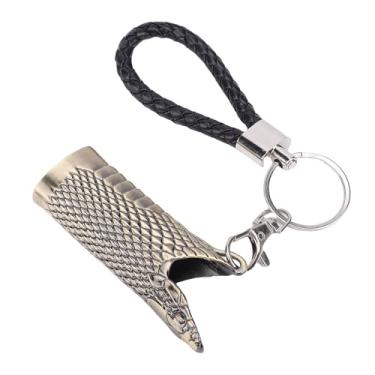 Imagem de HEEPDD Estojo de Isqueiro de Metal Vintage, Bolsa Protetora de Liga de Bolsas de Isqueiro Com Padrão de Cobra para Barra de Festa de Viagem, Capa Leve Durável de 8 Cm para Padrão de Metal Vintage