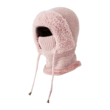 Imagem de MotiveTech Máscara facial completa com capuz, balaclava, máscara de esqui para esquiar, praticar esportes como esqui e motociclismo, Rosa