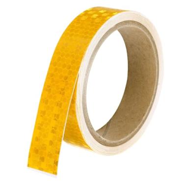 Imagem de YOKIVE Fita reflexiva, refletores de fita adesiva à prova d'água, ótimo para uso ao ar livre, trânsito, uso diário (amarelo, 4,5 m x 2,5 cm)