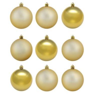 Imagem de 12 Bolas Para Árvore De Natal 5cm Com 12unidades Douradas - Evolution,