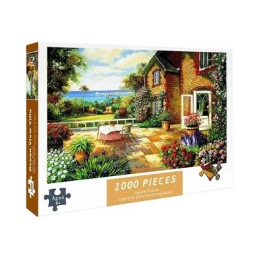 Imagem de Quebra-Cabeça De Papel Adulto 75x50CM 1000 Peças Alta Dificuldade Brin