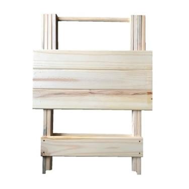 Imagem de Mesa Mesinha Bar Dobrável Compacta em Madeira de Pinus - Para Casas, Apartamentos, Bares, Areas Gourmet ou Lazer(CRUA (SEM PINTURA))