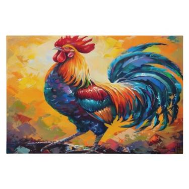 Imagem de Tapete de área 60 x 90 cm macio lavável tapete antiderrapante com suporte de borracha tapetes de área de galo para sala de estar, quarto, decoração de casa