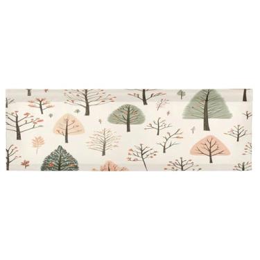 Imagem de CEBUGI Cortina blackout para janela – Cortinas de proteção de privacidade para cozinha/banheiro/sala de estar/lavanderia (137 x 45 cm, 1 painel, árvores de Natal)