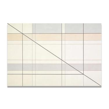 Imagem de LKXGRRSFG Silent Gaps Arte em tela minimalista: Serenidade tons neutros grande área em branco para decoração de espaço calmo 60 x 75 cm sem moldura