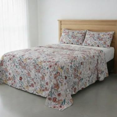 Imagem de RAVATEX, Jogo de Cama Queen Percal 200 Fios Estampado Toque Macio 04 Peças Supercal Jardim Botânico