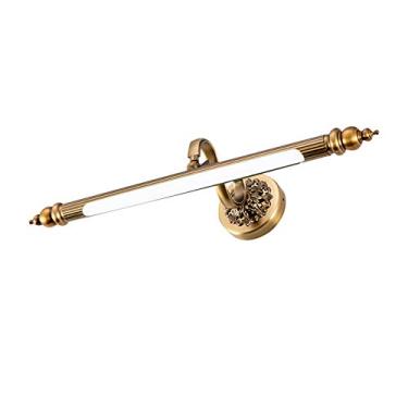 Imagem de Luminária de banheiro LED ajustável, estilo retrô europeu, para maquiagem, à prova d'água, para parede, com tecnologia antiembaçante, ideal para espelhos e fotos, luz branca, 61 cm.