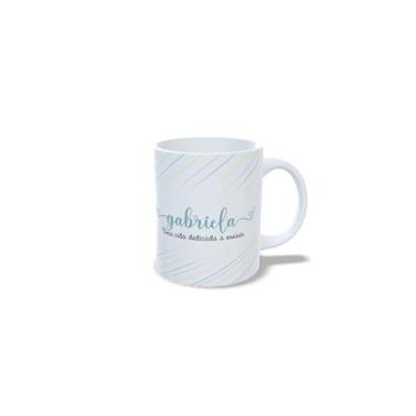 Imagem de Caneca de Cerâmica 325ml Corujinha Personalizada, Dia do Professor, Nome Customizado, Todas as Letras Disponíveis (g)