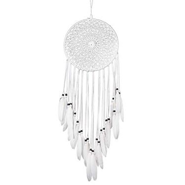 Imagem de Arietes de Sonhos Tecidos à Mão com Penas para Decoração Parede Quarto Bebê Festa Casamento