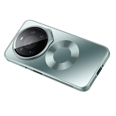 Imagem de LYJSMGZ Capa magnética para Huawei Mate 80 Pro Max/80 Pro/80, suporte de filme de lente de cobertura total, capa anti-impressão digital, compatível com a pele, suporta carregamento sem fio, verde