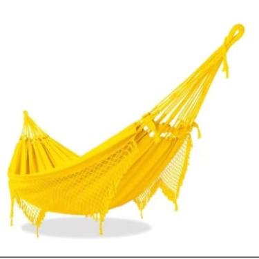 Imagem de Rede de Descanso Casal Dormir Grande Luxo Gigante(Amarelo)