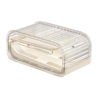 Imagem de Ioensy Organizador de Ovos para Geladeira com Bandeja Automática com Rodízios, Transparente e que Economiza Espaço, Ideal para Despensa, Armário e