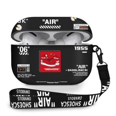 Imagem de Capa compatível com Airpods Pro 3 (2025), capa protetora de silicone macio com estampa de sapato para Apple AirPods Pro 3ª geração, capa para Airpod Pro 3 com cordão e chaveiro para homens/meninos